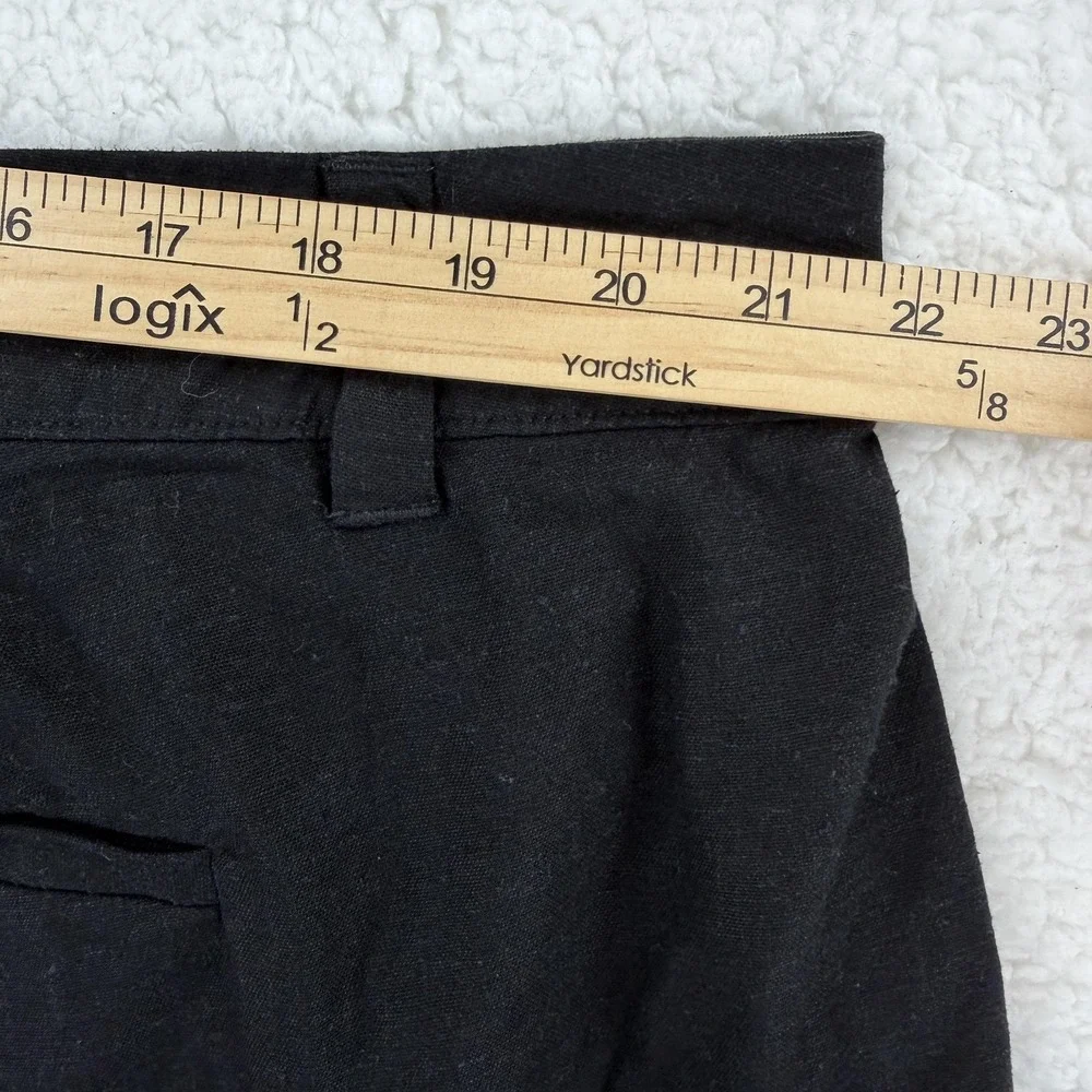 Torrid Bermuda Shorts Womens 22 Black Pleat Linen Soft Plus Size‎ Stretch NWT